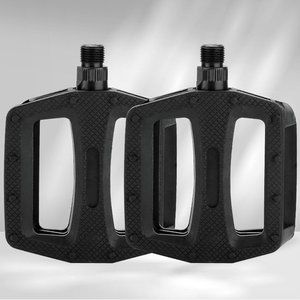 Mountain Bike Ball Bearing Pedals Black <b>Plastic</b> With Reflective <b>Strip</b> For Unisex Adults - Product Image 2