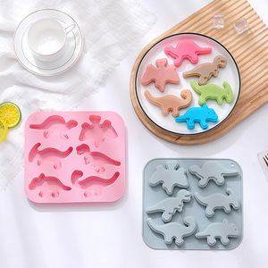 3D khủng long cấp thực phẩm Silicone khuôn Maker fondant khuôn sô cô la kẹo nến Xà phòng thủ công khuôn Baking DIY bánh trang trí nội thất bán buôn - Product Image 2