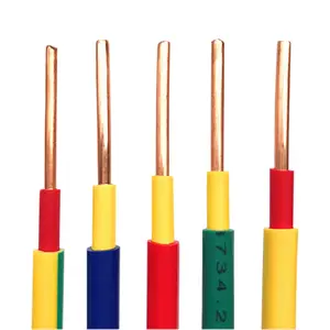 1.5mm 2.5mm 4mm 6mm 10mm Single Core Stranded Copper BVR PVC House Wiring Electrical Cable Wire