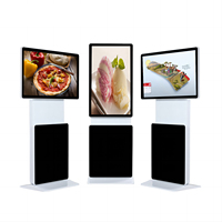 Pantalla táctil de 43 pulgadas, quiosco de vídeo digital LCD giratorio automático para publicidad e iluminación interior