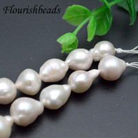 Perle d'eau douce blanche naturelle de bonne qualité perles en vrac de forme irrégulière à la mode pour femmes hommes bijoux collier fabrication de bracelets