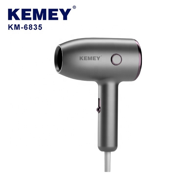 Light and Portable Powerful Hair Salon Kemey Km-6835 Hammer Shape High Power Mini Body Two-Speed Hair Dryer