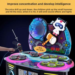 Colorful <b>LED</b> <b>Lighting</b> Coin Operated Multi-Player Arcade Game Machine Interactive Hammer Based Family Game - Product Image 5