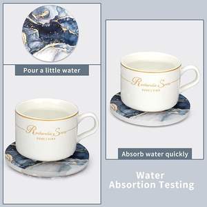 แผ่นรองจานเซรามิกไวนิลเรโทร6ชิ้นแผ่นรองจานอาหารและที่วางแก้วกาแฟกันลื่นจากซัพพลายเออร์ - Product Image 5