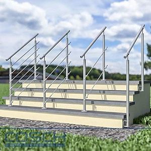 ราวจับบันไดราวบันไดทำจากสแตนเลสพร้อมห่วงลูกบอลแบบไม่มีแถบไขว้สามารถปรับมุมได้ - Product Image 4