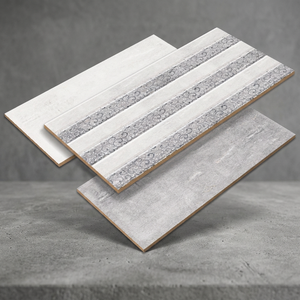 Azulejos de Pared de Porcelana Mate de 300x600 mm, Imitación de Piedra Gris, Textura para Interiores, Azulejos para Piso de Baño, Antideslizantes, Instalación Adhesiva - Product Image 2