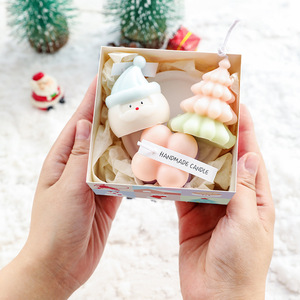 Nueva caja de regalo de velas aromáticas color macarrón al por mayor, perfecta como regalo para novias, crea una atmósfera navideña. - Product Image 3