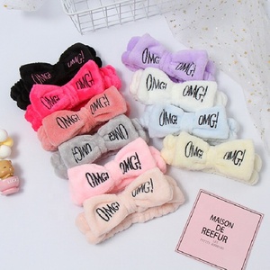 Conception personnalisée Bandeau Femmes Noeud Papillon Mode Lavage Visage <span class=keywords><strong>Beauté</strong></span> Yoga Bandeaux Élastiques pour Spa - Product Image 6