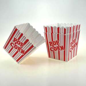 Boîtes à popcorn jetables en kraft, personnalisées, carrées, imprimées en quatre couleurs, découpées, en matériaux recyclés, pour frites et cadeaux - Product Image 1