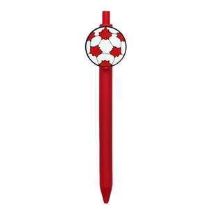 Bolígrafo de PVC Suave con Diseño de Balón de Fútbol, Creativo, Elegante, con Logotipo Personalizado, Serie Zona de Fans de Canadá, Regalo Promocional - Product Image 2