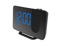 Réveil de bureau électronique intelligent LED coloré, laser rotatif, plafond, projection numérique