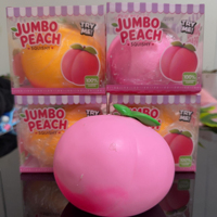 Nouvelle Tendance : Jouets Sensoriels Géants en TPR en Forme de Pêche à Presser – Série Fruits Géants Anti-Stress – Cadeaux pour Enfants de 5 à 7 Ans