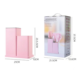 Hot bán New không dính 19 cái Silicone Đồ dùng nấu ăn lưu trữ giá rẻ dụng cụ nhà bếp và nhà bếp Knife Set - Product Image 6