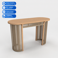 Ensemble de table et chaises de bar d'extérieur modernes avec tabourets hauts en corde tressée, finition grain de bois, mobilier de patio, balcon, hôtel
