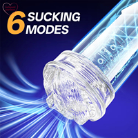 Pompe à pénis à succion fréquente, pompe à inhalation en silicone réaliste pour vagin, exercice du gland, masturbateur masculin, jouets sexuels pour hommes