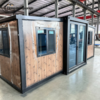 Maison conteneur extensible moderne de 20x40 pieds avec 2 chambres, salle de bain et cuisine, préfabriquée en acier modulaire