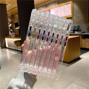 เคสกันกระแทก TPU สีเหลืองสำหรับ iPhone 13 14 15 PRO MAX ปุ่มเคลือบอิเล็คโทรเพลทอะคริลิคใสแบบแข็ง - Product Image 4