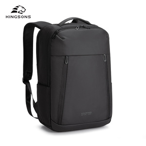 Kingsons Men's Laptop <b>Backpack</b> Water Resistant Business Travel Gray Black Solid Color Shoulder <b>Straps</b> Spring 2026 - Product Image 5