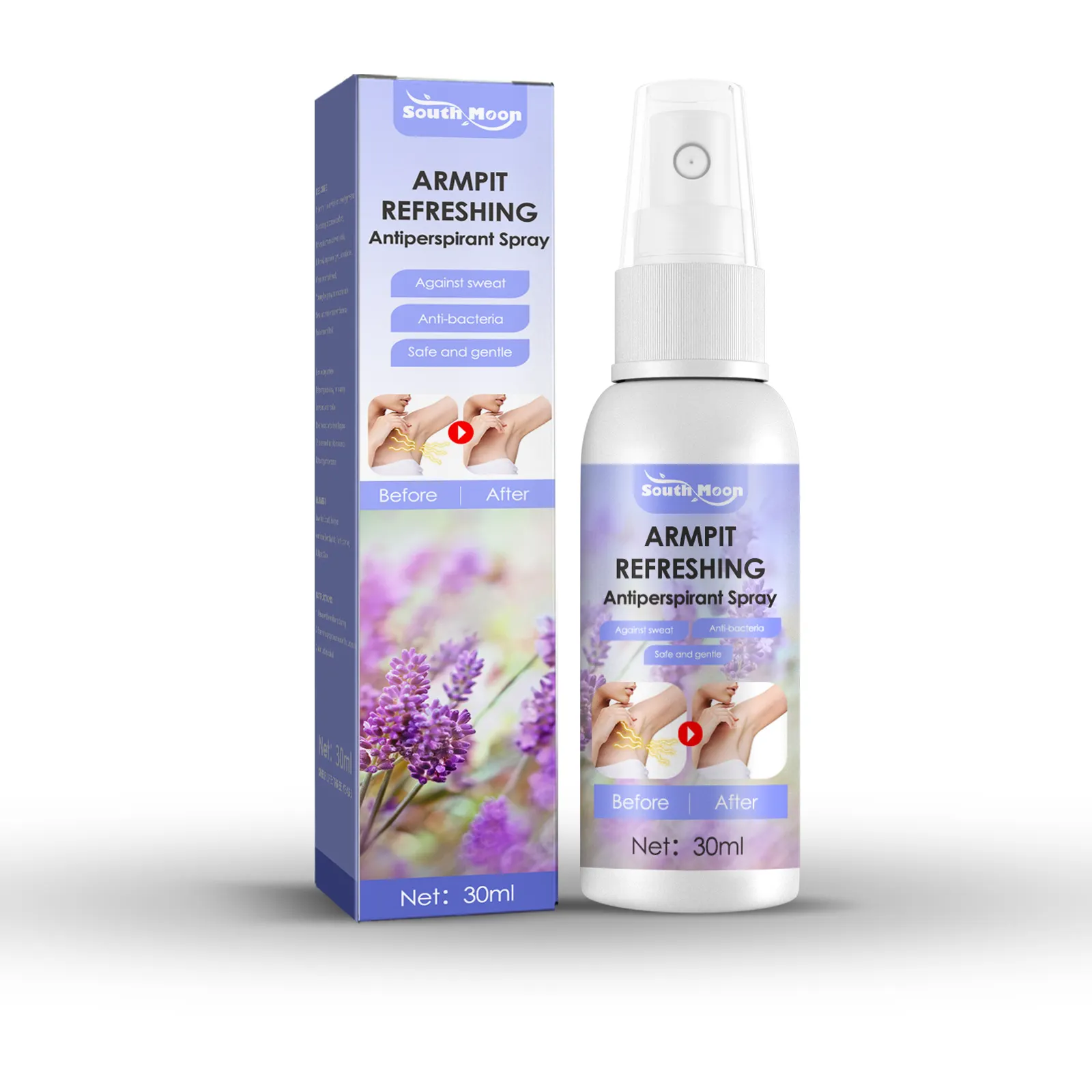 Hochwertiges Lavendel geschmack Sommer Achsel Schweiß Geruch Geruch Spray Deodorant