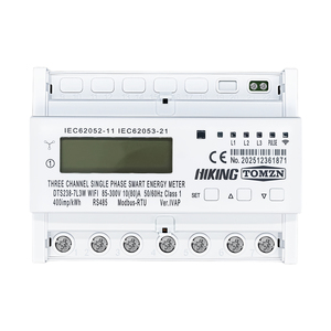 มิเตอร์วัดพลังงานไฟฟ้าเฟสเดียวแบบสามวงจร TOMZN WIFI รุ่น DTS238-7L3W 10(80)A 85-300V 50/60Hz kWh วัตต์ชั่วโมง หน้าจอ LCD RS485 Modbus-RTU Class1 - Product Image 2