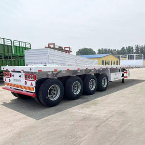 Offre Spéciale Usine Prix13M <span class=keywords><strong>Quad</strong></span> Essieu <span class=keywords><strong>Remorque</strong></span> 4 <span class=keywords><strong>Essieux</strong></span> Semi À Plat Conteneur <span class=keywords><strong>Remorque</strong></span> avec Paroi Avant à Vendre en Namibie - Product Image 3