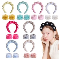 Ensemble de bandeaux pour femme en tissu imitation perle, antidérapants, torsadés, à taille haute, style doux, en forme de nuage, avec accessoires pour cheveux