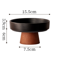 Assiettes en céramique sur pieds hauts 2026, très populaires, avec assiettes à dessert sur pieds hauts pour les plateaux de thé de l'après-midi, idéales pour la maison et le salon à la française