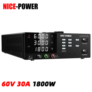 Đẹp-điện R-SPS6030S 1800W có thể điều chỉnh <span class=keywords><strong>DC</strong></span> Cung cấp điện cao 0-60V/30A 4-Hiển thị kỹ thuật số OVP/OCP 4 Bộ nhớ nhóm điều khiển USB - Product Image 1