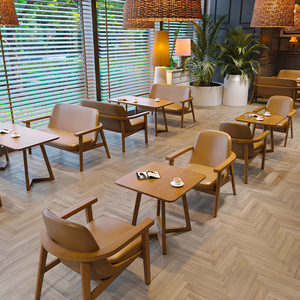 Juego de Mesas y Sillas de Madera Ustovian para Salón de Hotel, Muebles Comerciales, Mesas y Sillas de Café, Silla de Restaurante - Product Image 2