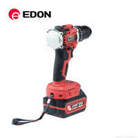 Perceuse à percussion sans fil EDON durable 21V à batterie lithium-ion et moteur sans balais pour travaux de réparation