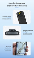 PDA MC405 lite Android 11 4+64 Go, caméra 13 MP, 5000 mAh, scanner de codes-barres Android, PC mobile robuste 2D