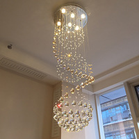 Lustre en cristal moderne et classique de luxe pour hall d'hôtel, villa, escalier, décoration, luminaire suspendu