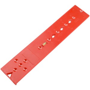 Regla de carpintería Baolian con mango rojo, herramienta de posicionamiento de orificios, material ABS para perforación y medición precisa - Product Image 1