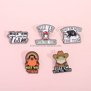 Mini MOQ, venta al por mayor, insignia <span class=keywords><strong>de</strong></span> roedor <span class=keywords><strong>de</strong></span> dibujos animados, alfabeto juguetón y esmalte <span class=keywords><strong>de</strong></span> <span class=keywords><strong>hongos</strong></span>, Pin bonito, artesanía <span class=keywords><strong>de</strong></span> Metal - Product Image 3