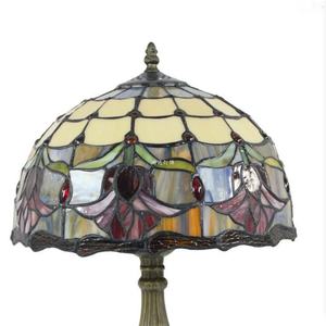 Lampe de table Tiffany en verre teinté LED Tulipe 12'' de fabrication chinoise, élégante suspension pour salle à manger ou chevet, directement de l'usine - Product Image 4