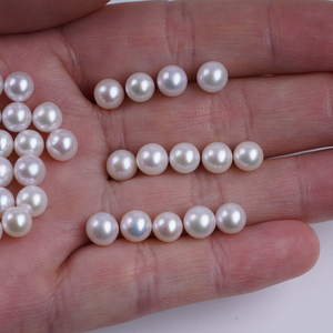 10 Uds 6-6,5mm 3A perlas de agua dulce redondas sueltas blancas naturales para la fabricación de joyas - Product Image 6