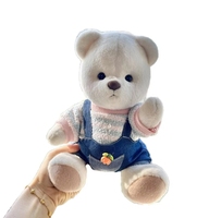 Boneka Beruang Lucu dengan Bulu Plush Ultra Lembut & Isian Kapas PP, Hoodie Stylish, Hadiah Menggemaskan untuk Ulang Tahun & Acara Spesial