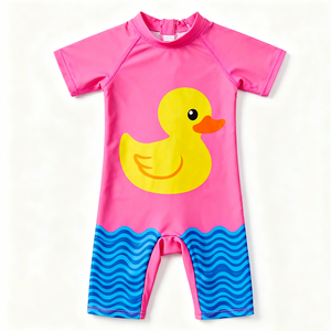 OEKO TEX personalizado niñas verano traje <span class=keywords><strong>de</strong></span> baño manga corta cremallera niños playa <span class=keywords><strong>ropa</strong></span> niños una pieza traje <span class=keywords><strong>de</strong></span> baño <span class=keywords><strong>para</strong></span> fiestas en la <span class=keywords><strong>piscina</strong></span> - Product Image 1