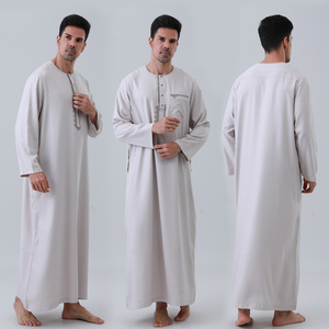 <span class=keywords><strong>Jellaba</strong></span> marocaine de luxe léger de haute qualité pour homme, Thobe omanais à manches longues, Robe islamique traditionnelle musulmane décontractée pour la prière - Product Image 1