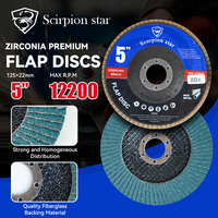 Disques à lamelles abrasifs Scirpion Star T27/T29 en oxyde d'aluminium et zircone W860 115mm 40 # ~120 #   Polissage de l'acier inoxydable à dureté moyenne