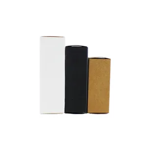 High quality white black Strip kraft paper box for essential oil bottle