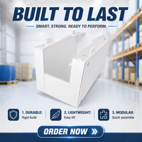 Caisse de stockage en polypropylène ondulé Coroplast 5 mm 600x400x400 mm pour emballage d'exportation, disponible en gros, OEM, ODM