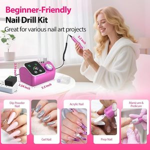Kit de perceuse à ongles professionnelle filaire 45000 tr/min pour salon et usage domestique - Product Image 6