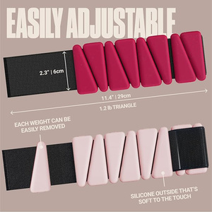 Bandas de Entrenamiento Ajustables de Hierro, Pesas de Tobillo de Silicona Ajustables, Brazalete de Fitness Portátil para Gimnasio en Casa - Product Image 2
