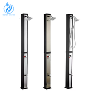 Douche solaire chauffée en PVC pour piscine, idéale pour villas, complexes hôteliers, jardins et installations de piscine extérieure