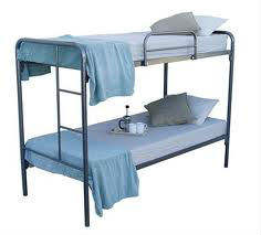 Cama de dos pisos de metal de diseño moderno con <span class=keywords><strong>escalera</strong></span> Almacenamiento de dos niveles de hierro más reciente para dormitorio escolar y dormitorios de hotel - Product Image 4