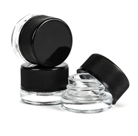 Pot en verre résistant aux enfants 9g 7g 5g 3g 15g, transparent/noir/blanc, anti-odeur, pour concentrés, cire et rosin