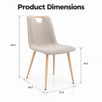 Chaise de salle à manger en tissu nordique, fourniture pour projets B2B, hôtels, auberges, restaurants, commande en gros, siège ergonomique et confortable