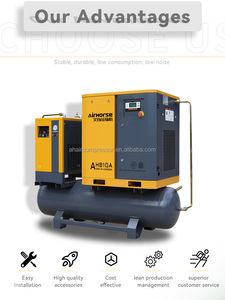 Compresor de Aire de Tornillo de Velocidad Variable de 7.5kw 10hp, Compresor de Aire Industrial Monofásico de 39cfm/120psi/230voltios 460v 415V - Product Image 2
