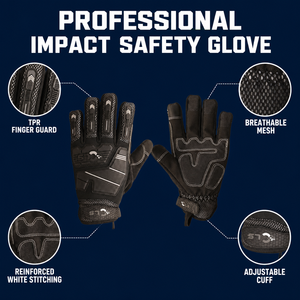 Gants de sécurité anti-choc conformes à la norme ANSI, protection TPR, résistants aux impacts, anti-collision, pour mécaniciens, protection des mains industrielles - Product Image 4